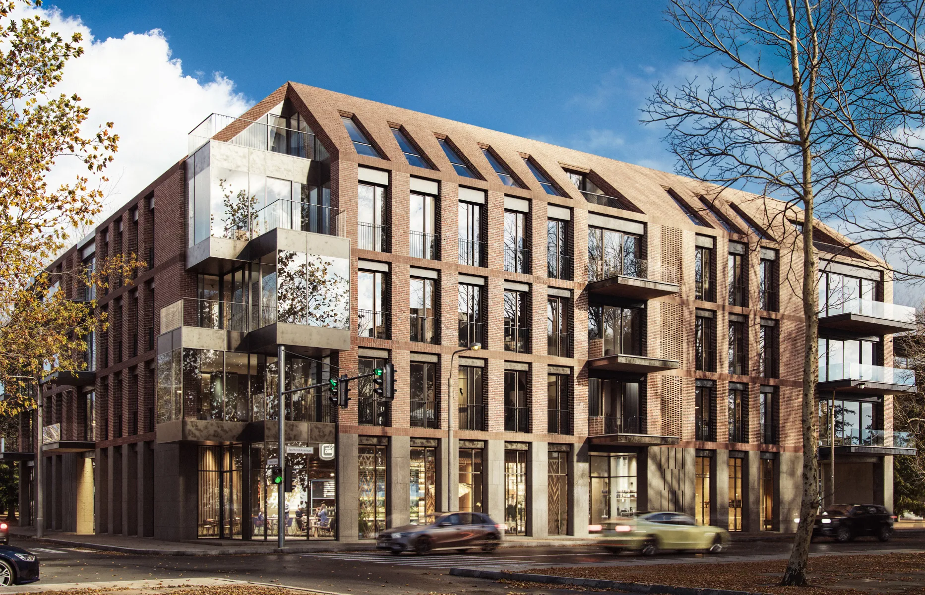 Résidence de charme 5 étages au Vieux Tbilisi (Avlabari) — 44 appartements, brique naturelle, granit.